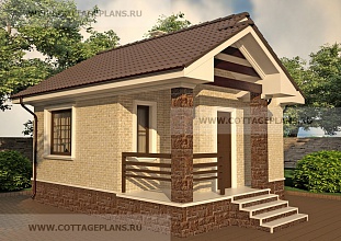 Кирпичные дома 8x8 - цены на проекты домов из кирпича 8 на 8 под ключ в Москве - Дачный сезон