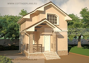 Проекты домов 6 на 6 из пеноблоков. Дом 6х6 м из пеноблока в Казахстане